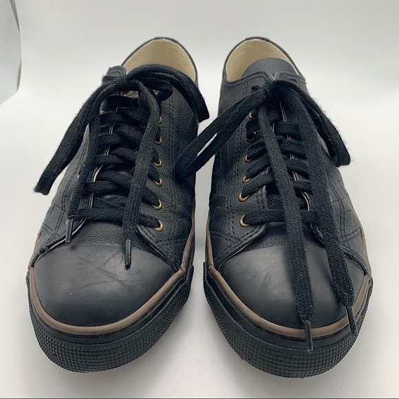Po-Zu Butterfly vegan leather black sneakers - Picture 2 of 7